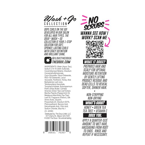 The Doux No-Scrub Exfoliating Clarifying Shampoo - 8 oz for Curly Hair
