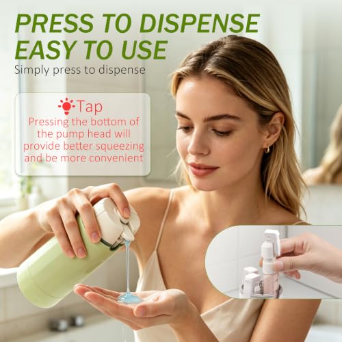 Dyseupl 4-in-1 Travel Dispenser Bottle - TSA Approved, Leakproof, Green