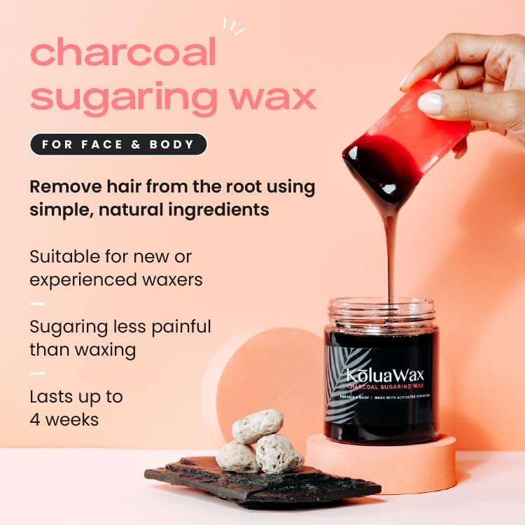 KoluaWax Vegan Sugar Wax Kit for All Skin Types - Hair Removal