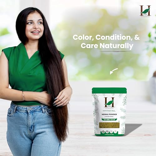H&C 100% Natural Henna Powder for Hair Coloring - 227g