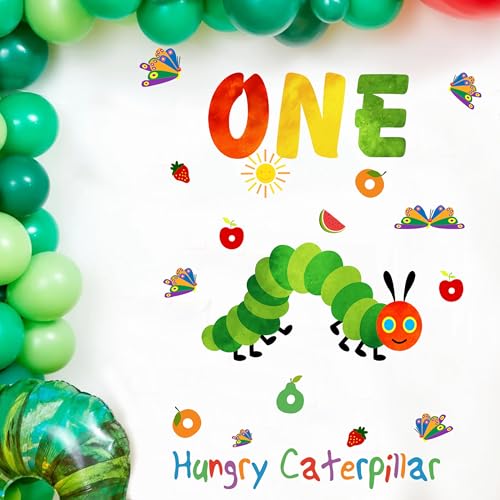 Hungry Caterpillar First Birthday Decorations Kit - Wall Decal & Balloon Arch