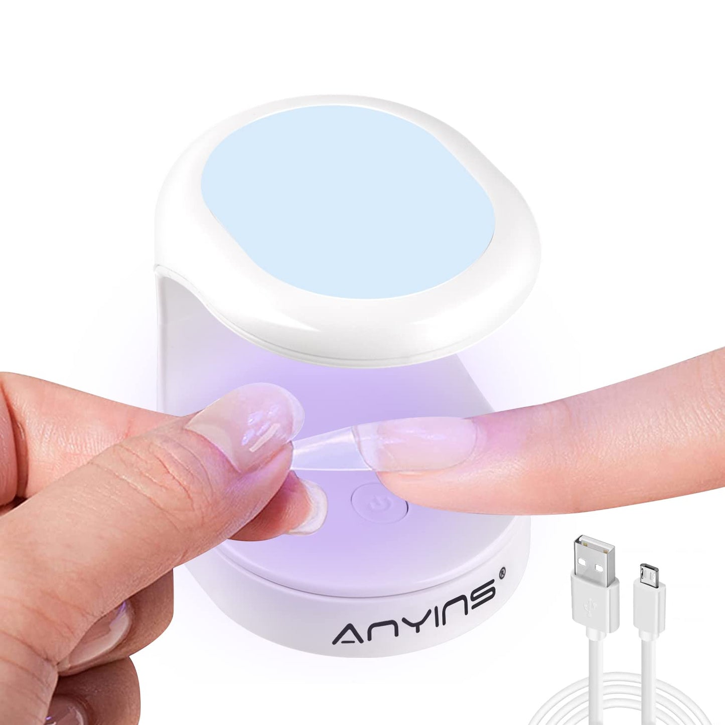 ANYINS Mini UV Light for Gel Nails, UV Light for Nails Nail Lamp Portable UV Nail Lamp 16W UV Lamp Professional UV Lamp for Gel Nails Innovative Nail Dryer for Nail Art