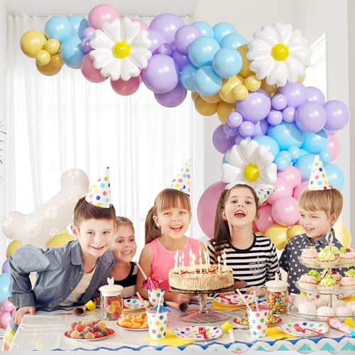 161pcs Pastel Dog Paw Balloon Arch Kit for Baby Showers & Parties