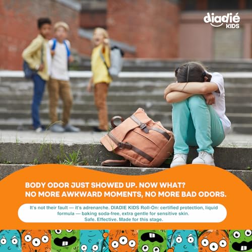 DIADIÉ Kids Natural Deodorant Roll-On 1 Pack Baking Soda & Aluminum-Free