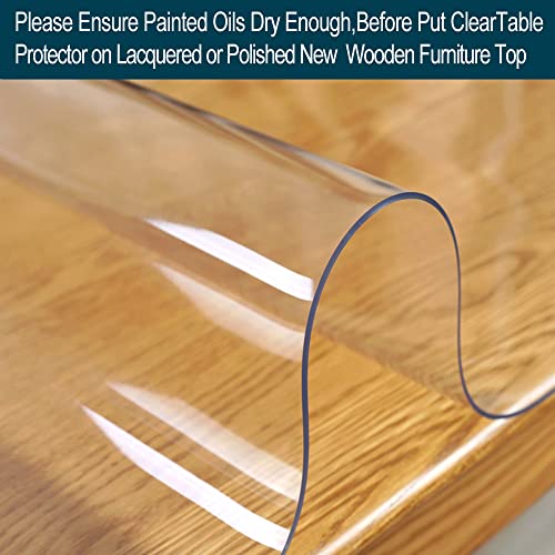 Clear Plastic Table Protector Mat 15x15 In - Heavy Duty Vinyl Cover