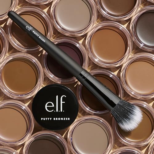 e.l.f. Putty Blush Brush - Vegan Makeup Brush for Cream Formulas