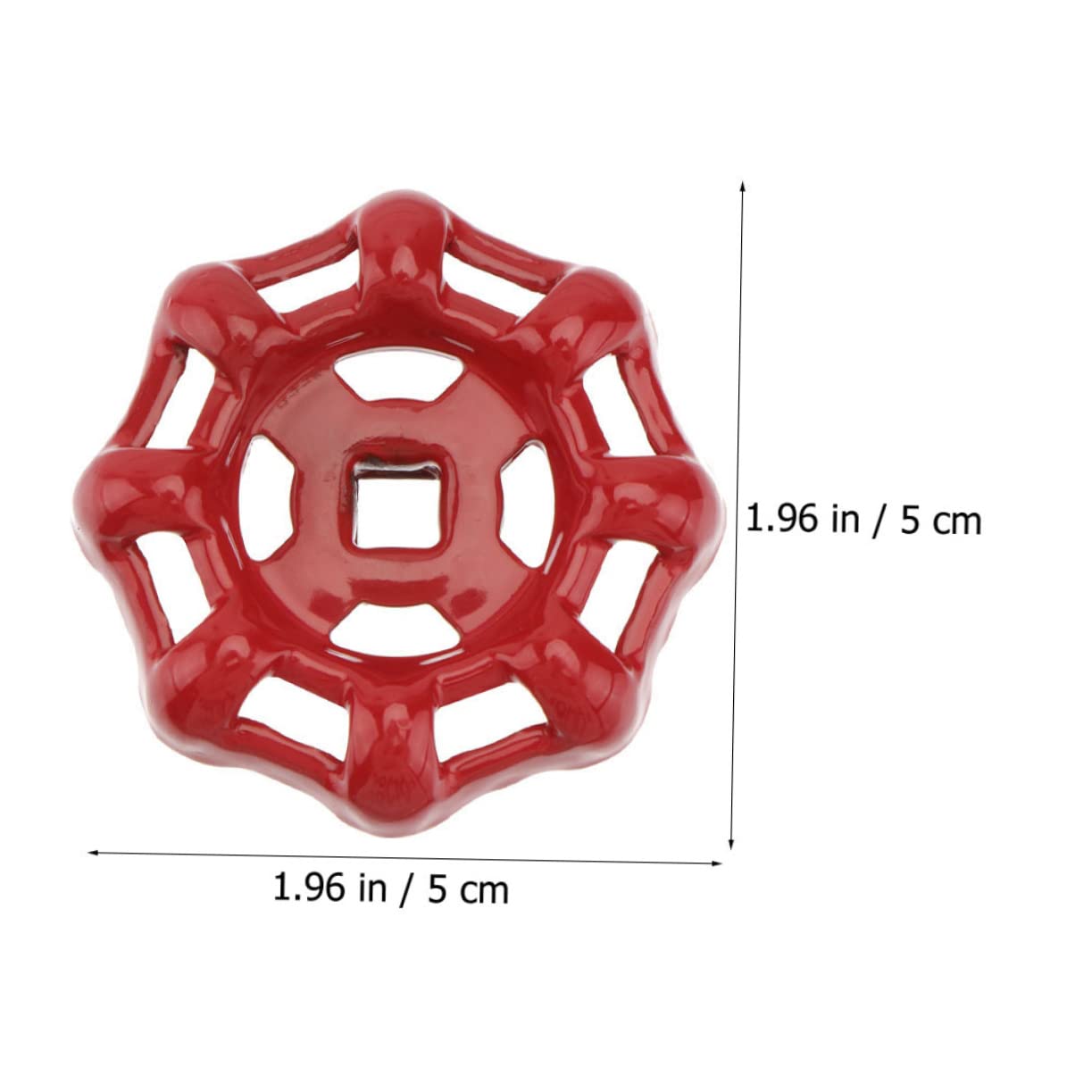 Angoily 36 Pcs Cast Iron Outdoor Faucet Handle Replacement for Spigot Hose Bib Gate Valve - Red Round Wheel Handwheel for Square Hole Water Shut Off Repair