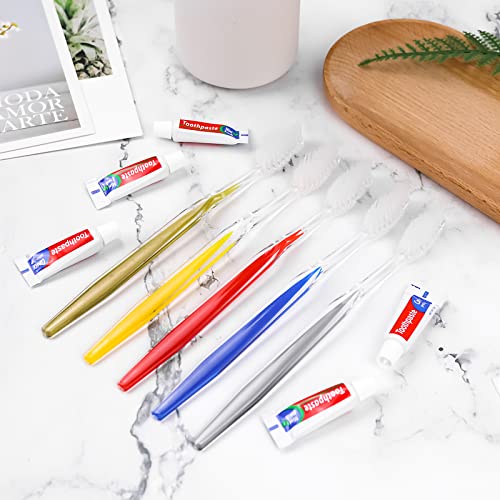 50 Disposable Toothbrushes with Toothpaste for Travel - Xuezoioy