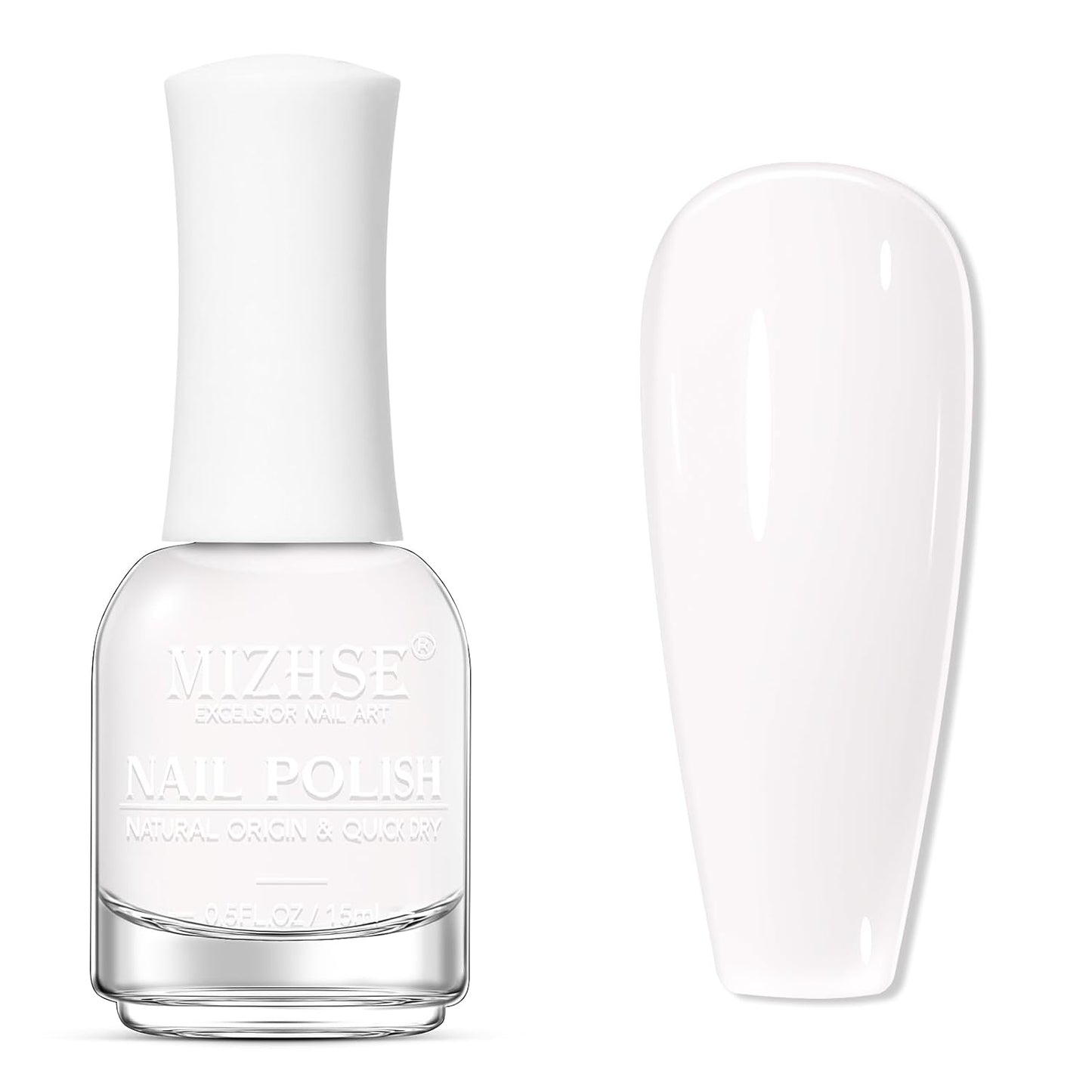MIZHSE Quick Dry Hot Pink Nail Polish - Non-Gel Air Drying, 15ml Glossy Finish for DIY Manicure