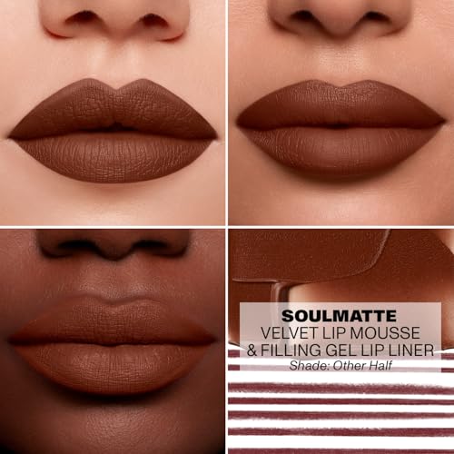 MORPHE Soulmatte Gel Lip Liner - Creamy Long-Lasting Matte Lip Pencil with Almond & Tea Seed Oil - Other Half / 0.01 Ounce