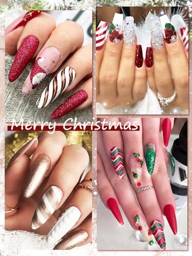 EBANKU Valentines Christmas Nail Extension Gel Kit - 6 Color Poly Gel Set