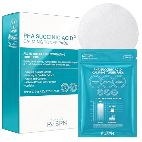 Re.SPN PHA Glass Skin Toner Pads with Succinic Acid & CICA (35ct)