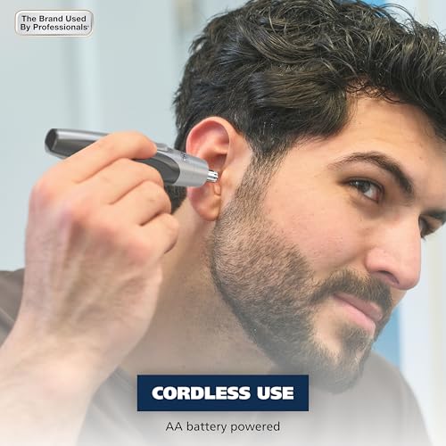 Wahl Battery Operated Ear & Nose Hair Trimmer for Men - Model 3026462, Pack of 1