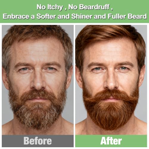 FULLLIGHT TECH Beard Kit with 3 Scented Oils, Sweet Tobacco Wash & Balm - Bay Rum, Coffee, Sweet Tobacco, 5 Fl Oz