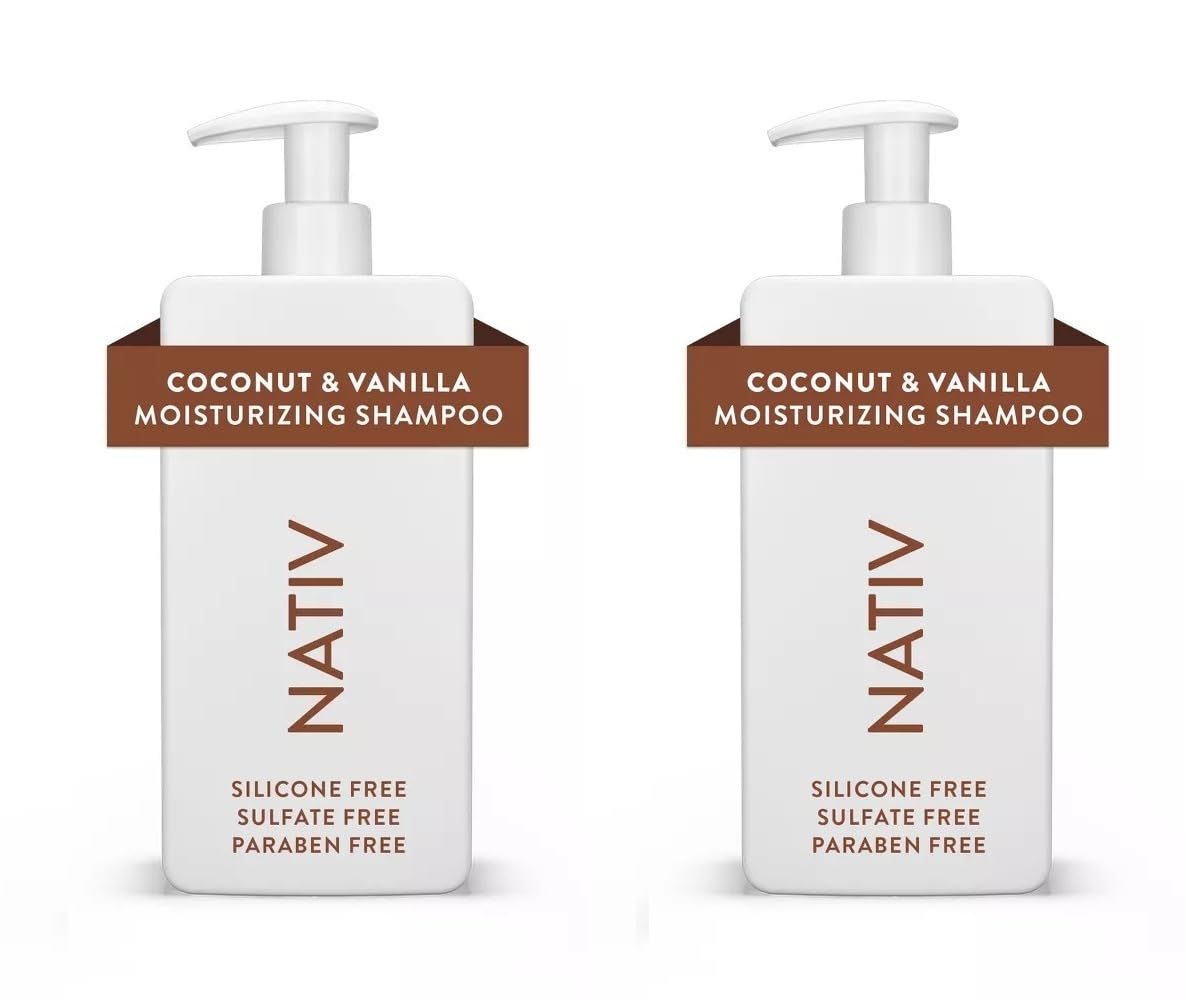 Nativee Limited Edition Coconut & Vanilla Shampoo - 2 Pack | 16.5 FL OZ Each