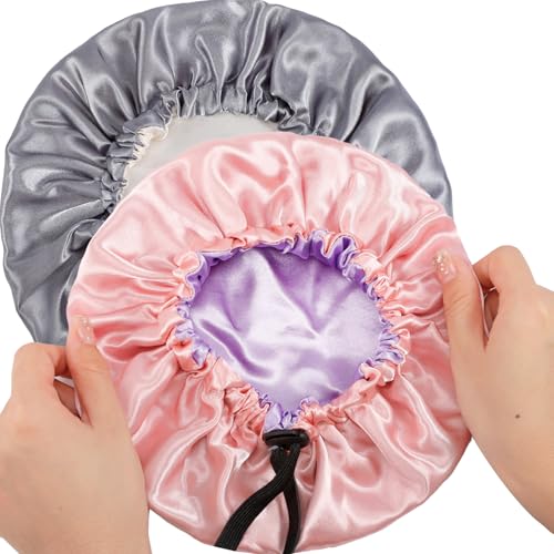 Erinnmy 2PCS Kids Satin Bonnet - Adjustable Reversible Sleep Cap
