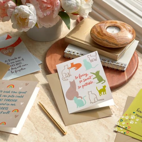 Hallmark Pet Sympathy Cards - Assorted 16-Pack for Dogs & Cats