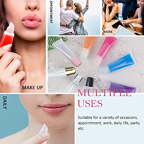 AMORIX 50PCS 15ml Gold Cap Lip Gloss Tubes - DIY Beauty Supplies