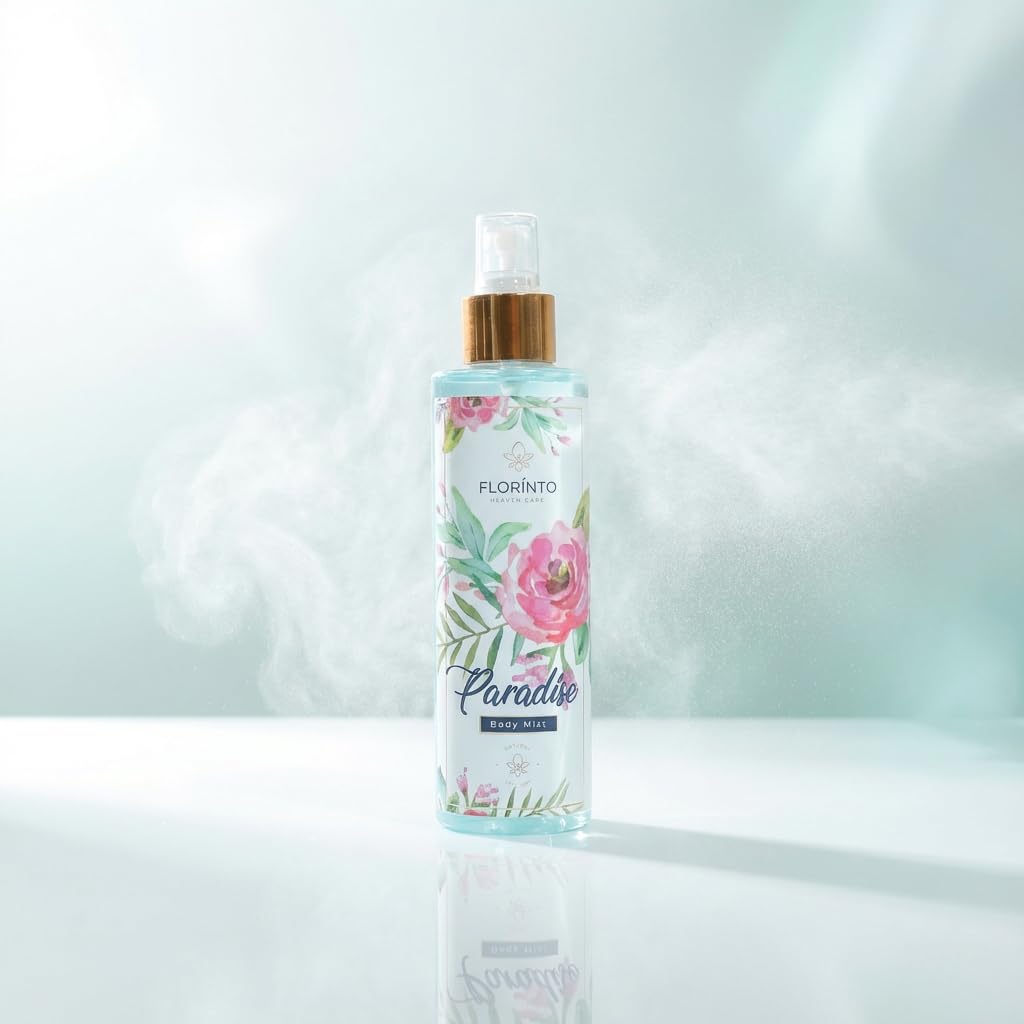 Body Mist - 24-Hour Freshness with Aloe Vera Gel - Hydrating, Aluminum-Free & Paraben-Free Spray for Sensitive Skin - 200 ml | Paradise Scent