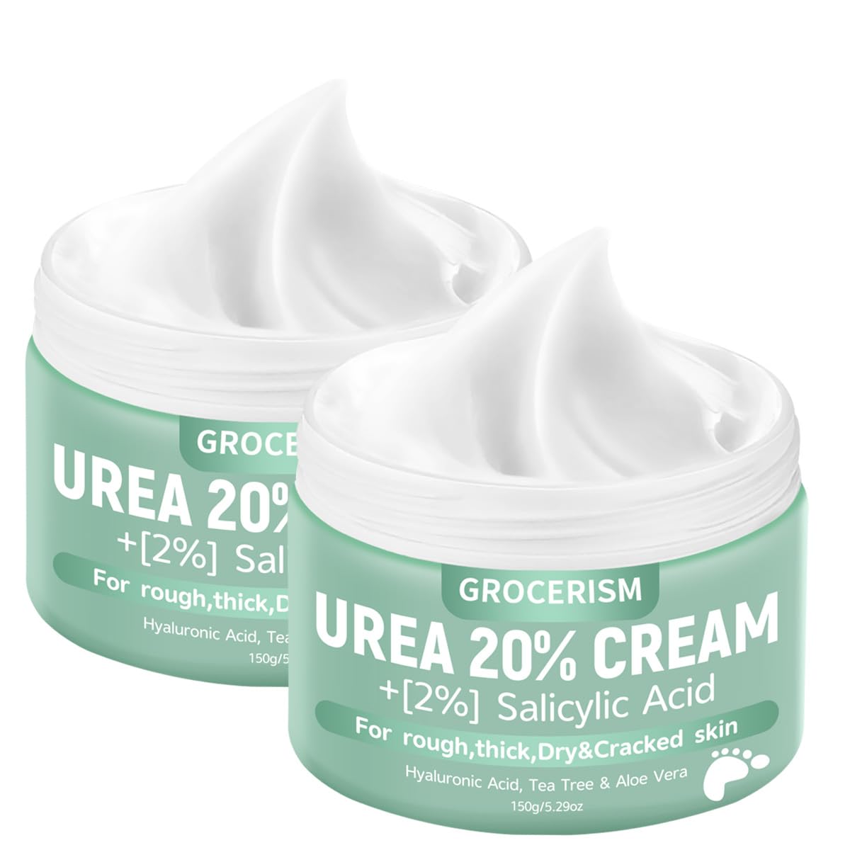 Urea Cream 40% for Feet - Maximum Strength Foot & Hand Cream with Salicylic Acid, Hyaluronic Acid, Tea Tree & Aloe Vera | 8.82 oz