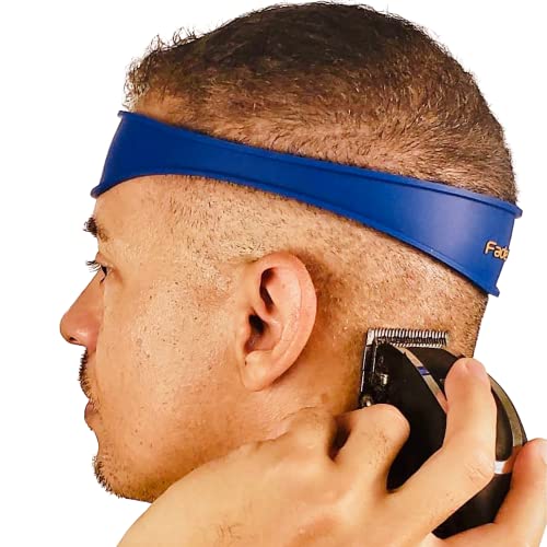 Blue & Yellow Hands-Free Fade Guide for Men Silicone Haircut Template Clipper Guide