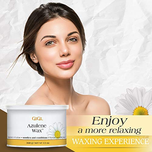 GiGi Azulene Soft Wax for Hair Removal - 13 oz Full Body, Sensitive Skin