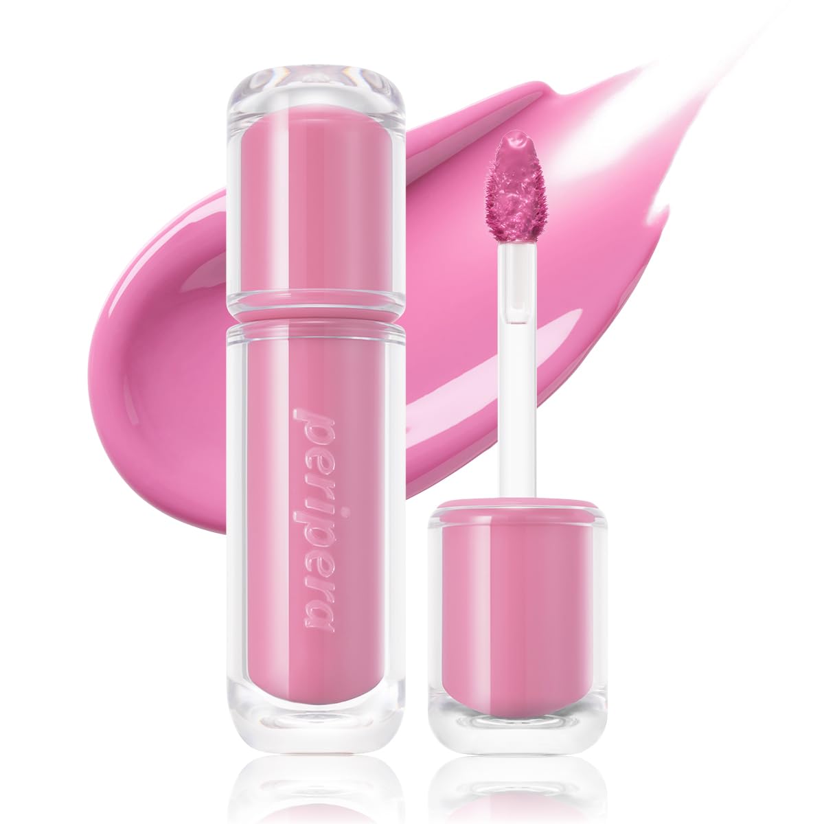 Peripera Mood Glowy Tint - Buildable K-Beauty Lip Tint for Sensitive Lips | Lightweight, Non-Sticky, 01 Tiny Strawberry