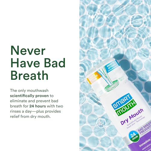 SmartMouth Zinc Mouthwash 16oz - 2 Pack | Dry Mouth & Bad Breath Relief