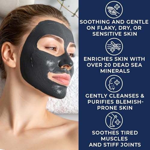 Natural Elephant Dead Sea Mud Mask – Mineral Face & Body Mask, 9.9 oz