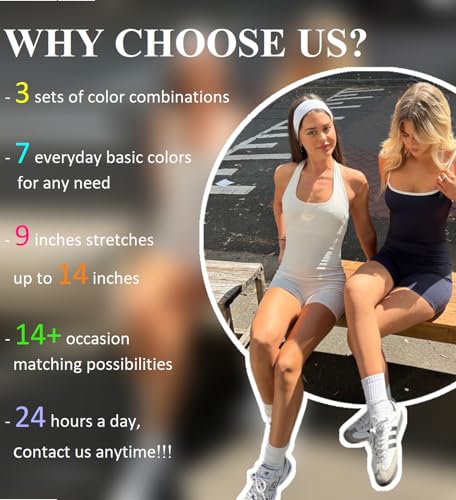 Non-Slip Cotton Headbands Set for Women - 7PCS Elastic Hairbands