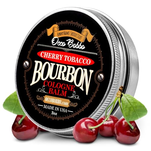 Handy Hound Solid Cologne for Men, Cherry Tobacco Bourbon, 2 oz Travel Tin