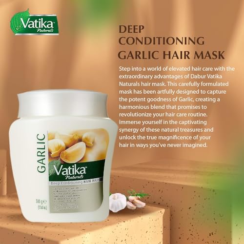 Dabur Vatika Naturals Garlic Hair Mask Treatment Cream - 500g