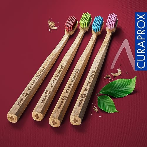 Curaprox CS Wood Ultra Soft Toothbrush with Sustainably-Sourced Beechwood