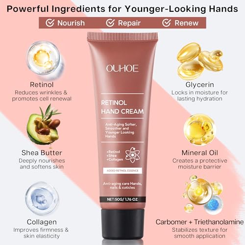 Olephira Anti-Aging Hand Cream with Shea Butter & Collagen - Nourishing & Hydrating