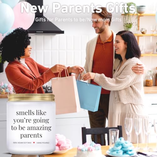 Lavender Soy Wax Candle for New Parents - Gift for Expecting Moms & Dads