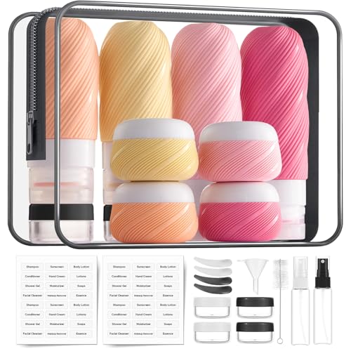 LitBear 23-Piece TSA Approved Travel Bottle Set for Toiletries Leak-Proof