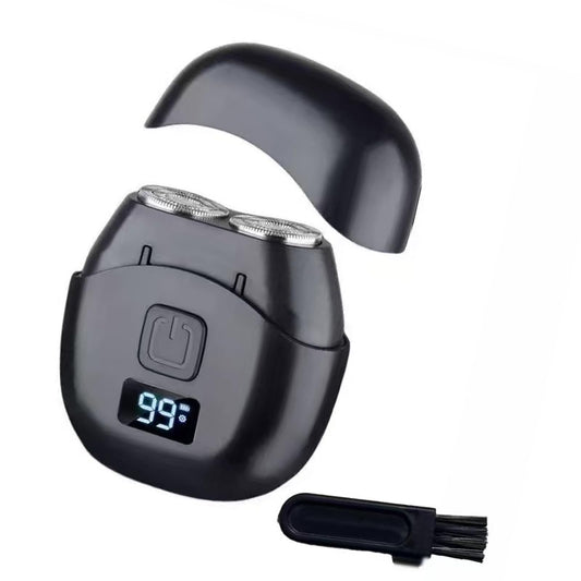 Car Shaver for Men Electric, Portable Mini Razor for Emergency Shaving, Double Mesh Blade, Type-C USB Rechargeable, Washable Head, LED Power Display
