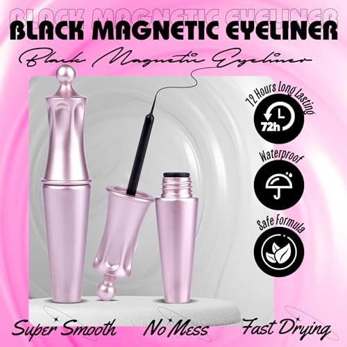 Magnetic Cat Eye Eyelashes with Eyeliner Kit - Reusable Natural Look by Mavphnee