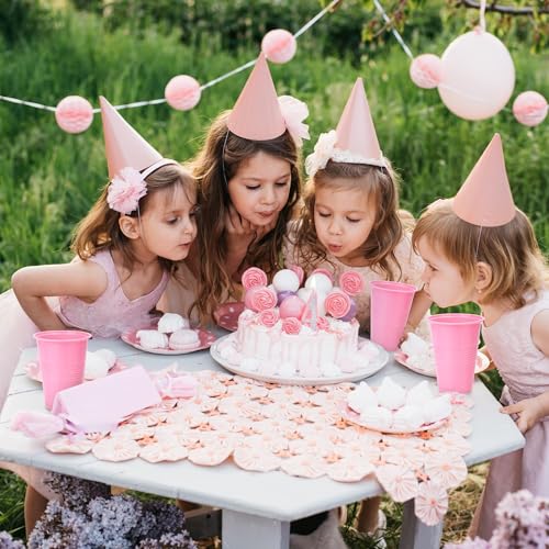 Kochorie 50 Pack Pink Disposable Plastic Cups - 16 Oz Party Drinkware