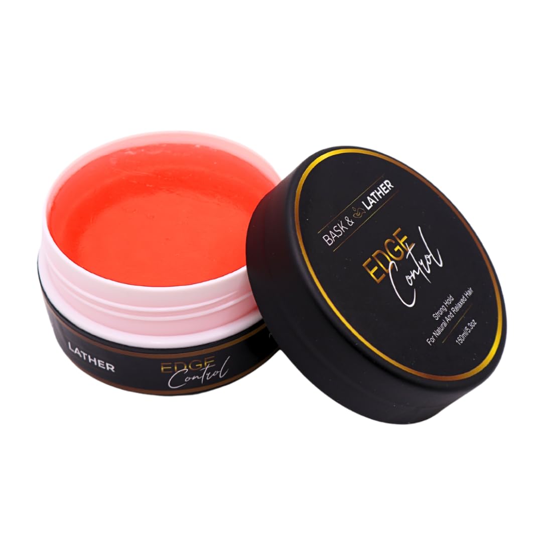 Strong Hold Edge Control Gel - Castor Oil Formula, Non-Greasy & Long Lasting | 5.3 Fl Oz, All Hair Types