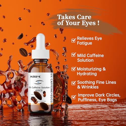 MIZEEYE Caffeine Eye Serum 5% + EGCG for Dark Circles & Puffiness, 30ML, Pack of 2