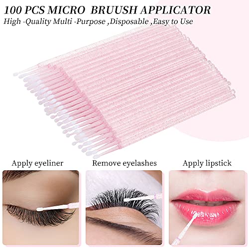 200 Pcs Disposable Eyelash Extension Supplies Kit - Spoolies & Brushes