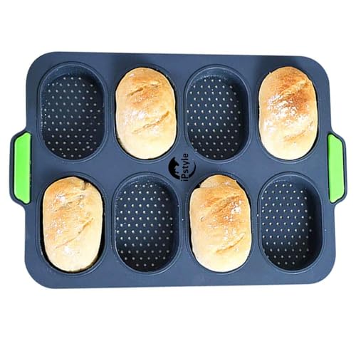 Non-Stick Silicone Baguette Pan, BPA Free, 12 x 2.5 in