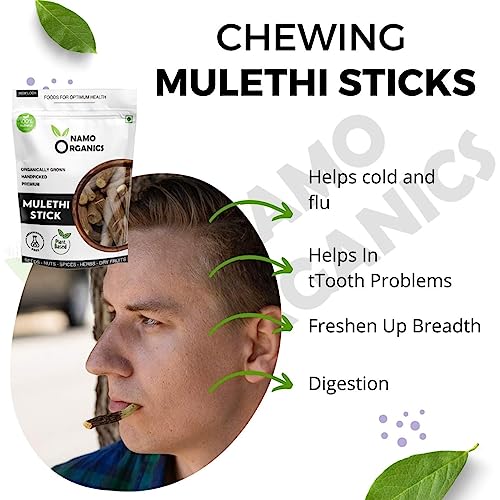 Organic Mulethi Stick for Throat Relief - 100g Licorice Roots