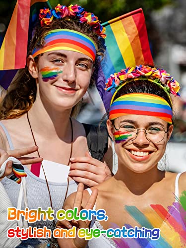 Cosweet Rainbow Flag Headbands - 2 Pack for Pride Events