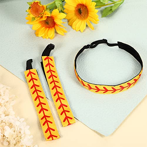 Yinder 2-Pack Softball Headbands for Girls & Women, Adjustable Sports Hair Accessories