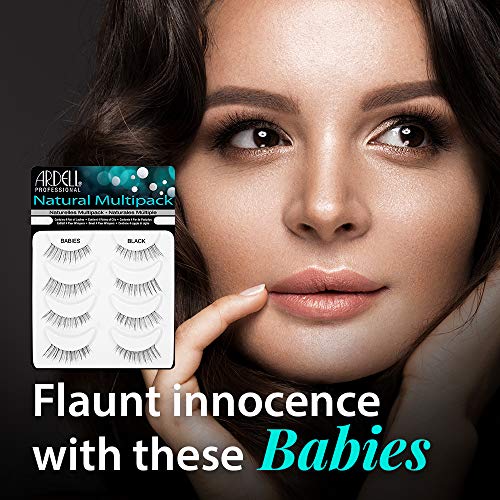 Ardell Multipack Babies False Eyelashes - 4 Pairs, Short Lightweight Natural Lashes