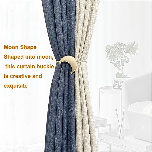 Magnetic Gold Moon & Star Curtain Tiebacks - 1 Pair Decorative Holdbacks
