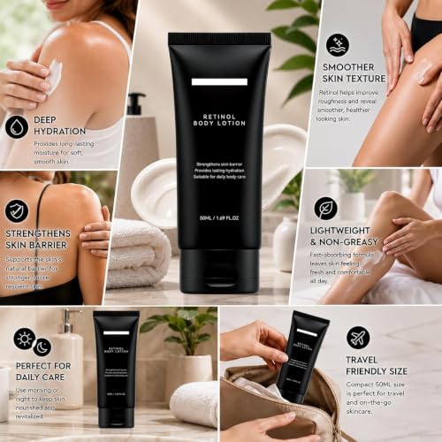 Firming Retinol Body Lotion for Dry Skin, 8oz - Deep Moisturizer