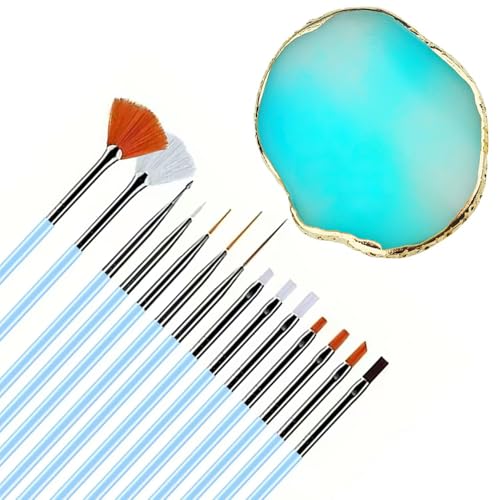 27-Piece Nail Art Brush & Dotting Tool Kit with Palette